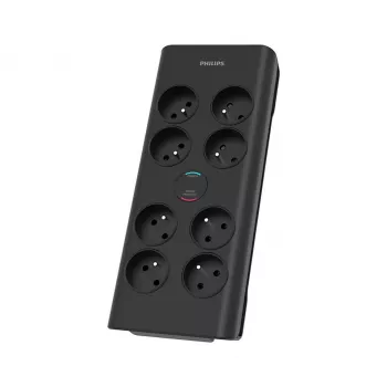 Philips SPN7080BA/60 pārsprieguma aizsargs Melns 8 maiņstrāvas kontaktligzdas (-u) 2 m
