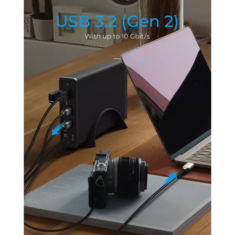 ICY BOX IB-382H-C31 HDD/SSD korpuss Melns 2.5/3.5 collas
