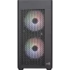 Aerocool HEXFORMBKV2 Micro ATX datora korpuss ar 3 FRGB melniem ventilatoriem