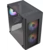 Aerocool HEXFORMBKV2 Micro ATX datora korpuss ar 3 FRGB melniem ventilatoriem