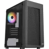 Aerocool HEXFORMBKV2 Micro ATX datora korpuss ar 3 FRGB melniem ventilatoriem
