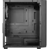 Aerocool HEXFORMBKV2 Micro ATX datora korpuss ar 3 FRGB melniem ventilatoriem