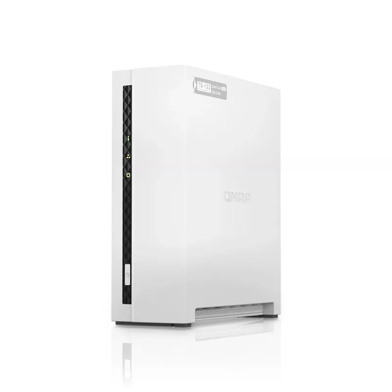 QNAP TS-133 NAS/glabāšanas serveris Tornis Cortex-A55 2 GB DDR4 0 TB QNAP Turbo System Balts