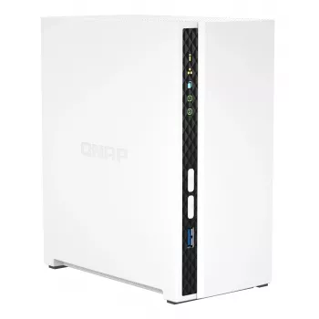 QNAP TS-233 NAS/glabāšanas serveris Tornis ARM Cortex-A55 2 GB 0 TB QNAP QTS Balts