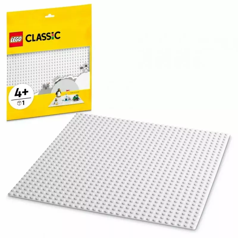LEGO celtniecības plāksne 11026 — pamatplāksne 32x32 tapas, balta