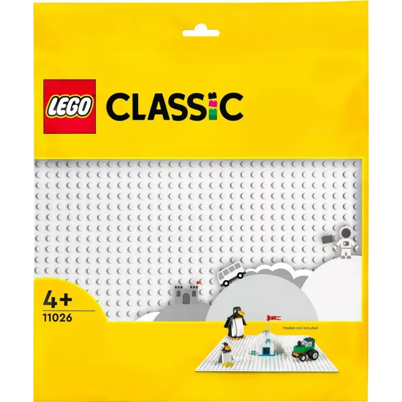 LEGO celtniecības plāksne 11026 — pamatplāksne 32x32 tapas, balta