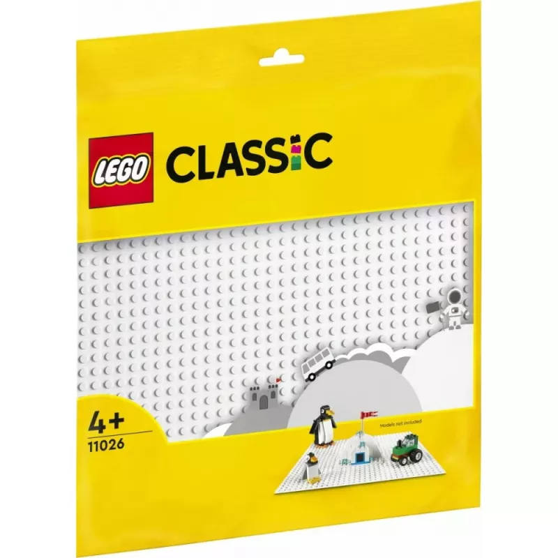 LEGO celtniecības plāksne 11026 — pamatplāksne 32x32 tapas, balta