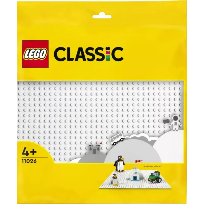 LEGO celtniecības plāksne 11026 — pamatplāksne 32x32 tapas, balta