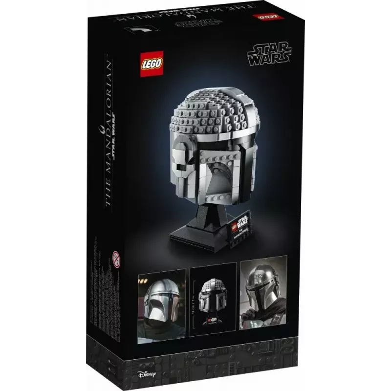Konstrukciju rotaļlieta LEGO Mandalorietis ķivere 75328 — Zvaigžņu karu displeja modelis, kolekcionējams būvkomplekts, 584 gab., vecumam 18+