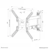 Neomounts WL40-550BL14 TV sienas stiprinājums 40-55 collām - pilna kustība - viegla uzstādīšana