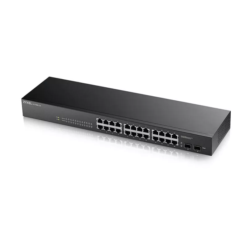 Zyxel GS-1900-24 v2 pārvaldīts L2 Gigabit Ethernet (10/100/1000) 1U Melns