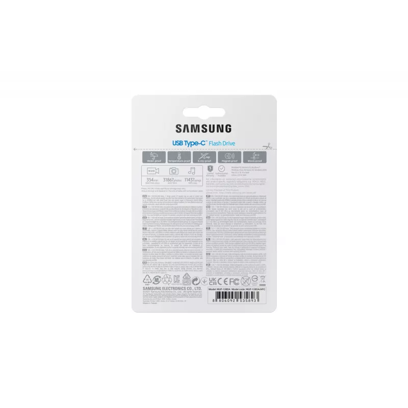 Samsung MUF-128DA USB zibatmiņa 128 GB USB Type-C 3.2 Gen 1 (3.1 Gen 1) zila