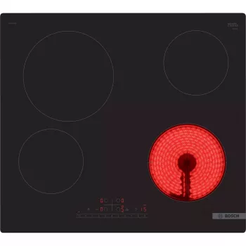 Bosch Serie 6 PKE611FP2E plīts virsma Melna Iebūvējama 60 cm Keramikas plīts virsma 4 zonas