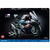 LEGO Technic motocikla modelis BMW M1000RR 42130 ar detalizētu dzinēju un strādājošu balstiekārtu