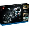 LEGO Technic motocikla modelis BMW M1000RR 42130 ar detalizētu dzinēju un strādājošu balstiekārtu