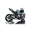 LEGO Technic motocikla modelis BMW M1000RR 42130 ar detalizētu dzinēju un strādājošu balstiekārtu