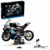 LEGO Technic motocikla modelis BMW M1000RR 42130 ar detalizētu dzinēju un strādājošu balstiekārtu