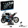 LEGO Technic motocikla modelis BMW M1000RR 42130 ar detalizētu dzinēju un strādājošu balstiekārtu