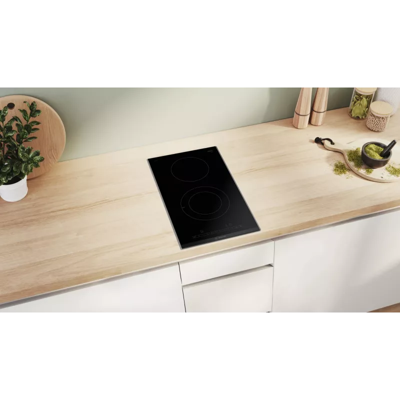 Bosch Serie 6 PKF375FP2E plīts virsma Melna Iebūvējama 30 cm Keramikas plīts virsma 2 zonas