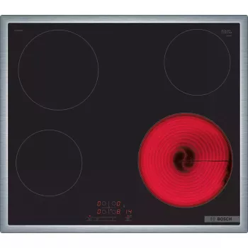 Bosch Serie 4 PKE645BB2E plīts virsma Melna Iebūvējama 60 cm Keramikas plīts 4 zonas