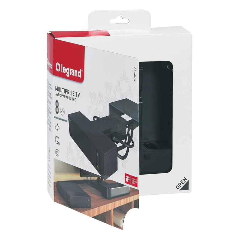 Legrand 049430 power extension 2 m 8 AC outlet(s) iekštelpu Melns