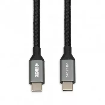 USB-C–USB-C kabelis IBOX IKUMTC31G2 USB 3.2 Gen 2, 1 m, melns