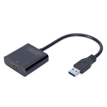 DIGITUS USB 3.0 uz HDMI adapteris, ieeja USB, izeja HDMI, izšķirtspēja līdz 1080p