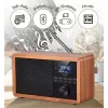 Pārnēsājamais radio Adler AD 1184 ar DAB+/FM/AM digitālo uztvērēju, Bluetooth 5.0, 15W, SD/USB, modinātājpulksteni, melns/koks
