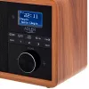 Pārnēsājamais radio Adler AD 1184 ar DAB+/FM/AM digitālo uztvērēju, Bluetooth 5.0, 15W, SD/USB, modinātājpulksteni, melns/koks