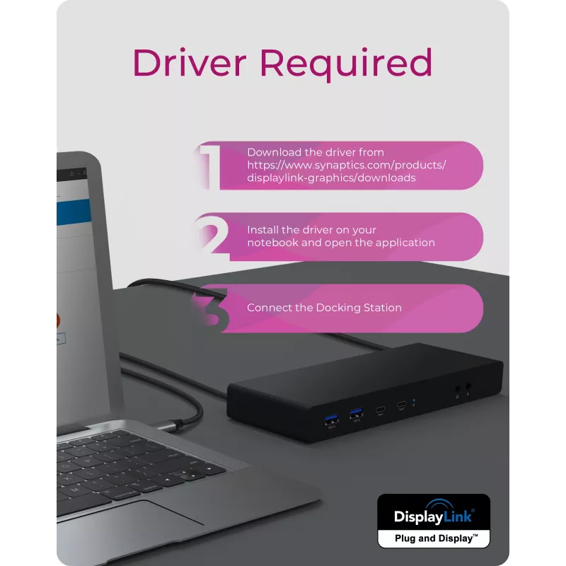 ICY BOX IB-DK2245AC Vadu USB 3.2 Gen 1 (3.1 Gen 1) Type-C Melns