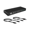 ICY BOX IB-DK2245AC Vadu USB 3.2 Gen 1 (3.1 Gen 1) Type-C Melns