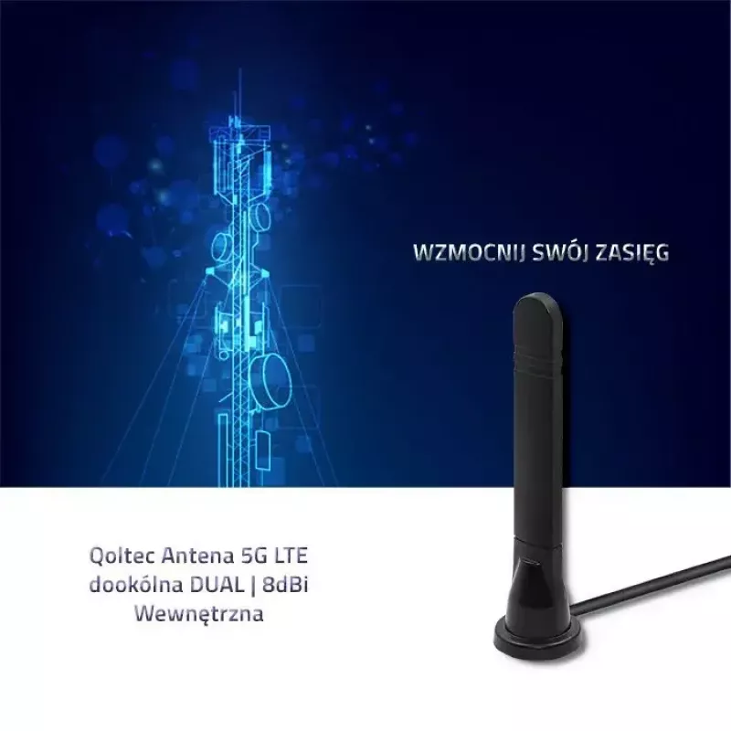 Daudzvirzienu 5G LTE antena QOLTEC 57033 Dual Band 8 dBi iekštelpām