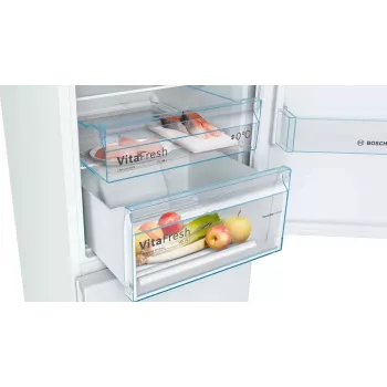 Bosch Serie 4 KGN36VWED ledusskapis-ar saldētavu, brīvi stāvošs, 326 L, balts