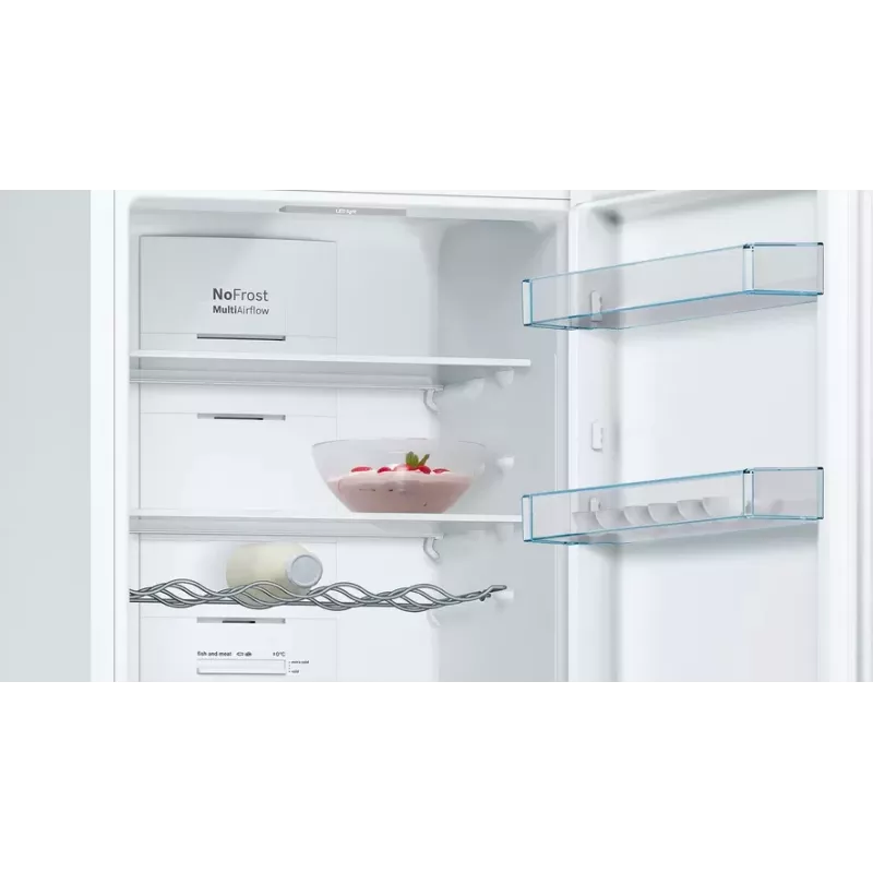 Bosch Serie 4 KGN36VWED ledusskapis-ar saldētavu, brīvi stāvošs, 326 L, balts