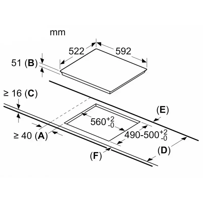 Bosch PIE611BB5E plīts melna iebūvējama 60 cm zonas indukcijas plīts 4 zonas