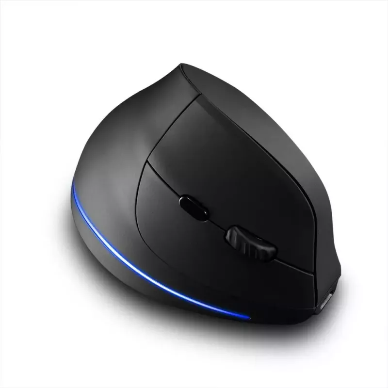 Bezvadu vertikālā pele MEDIA-TECH MT1123, melna, 2400 DPI, 5 pogas, RF USB uztvērējs