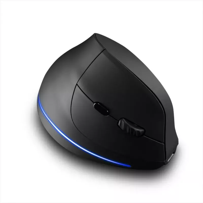 Bezvadu vertikālā pele MEDIA-TECH MT1123, melna, 2400 DPI, 5 pogas, RF USB uztvērējs