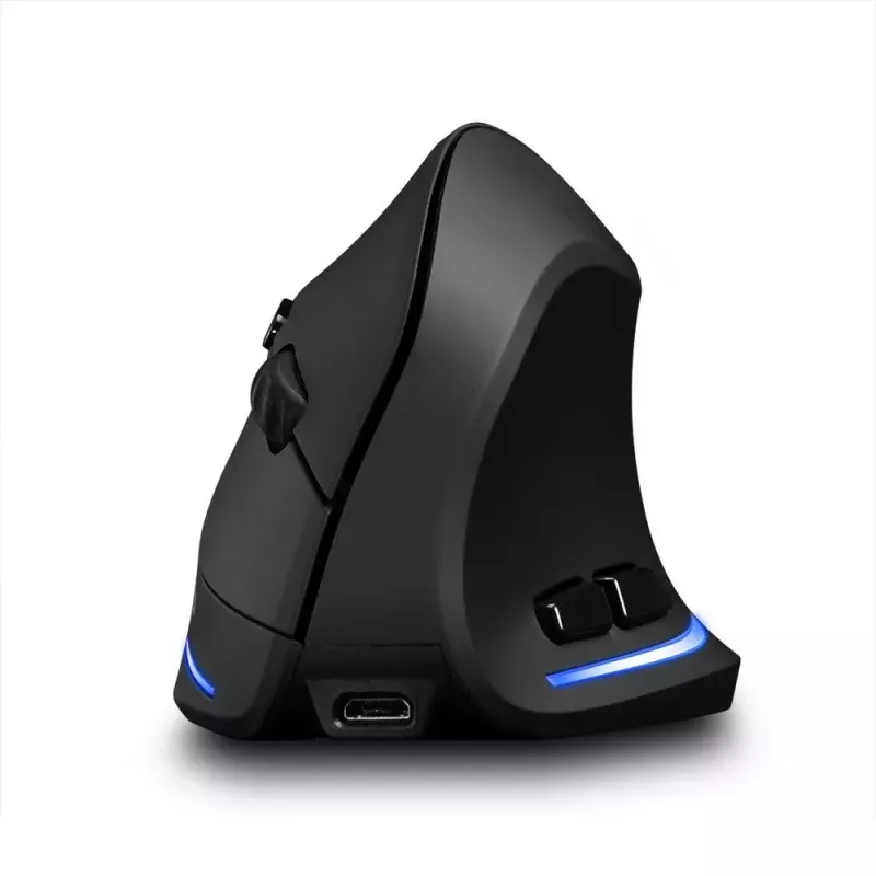 Bezvadu vertikālā pele MEDIA-TECH MT1123, melna, 2400 DPI, 5 pogas, RF USB uztvērējs