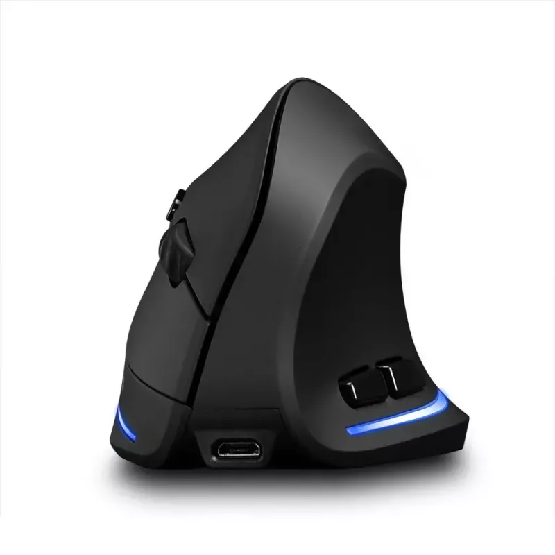 Bezvadu vertikālā pele MEDIA-TECH MT1123, melna, 2400 DPI, 5 pogas, RF USB uztvērējs
