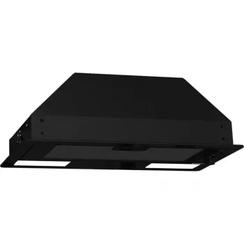 Iebūvējamais tvaika nosūcējs Gorenje BHI681EB — 534 mm platums, 370 m³/h, alumīnija tauku filtrs, 67 dB, melns