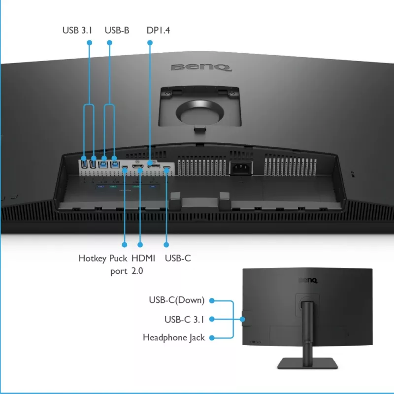 BenQ PD3205U datora monitors 80 cm (31,5 collas) 3840 x 2160 pikseļi 4K Ultra HD LCD Melns