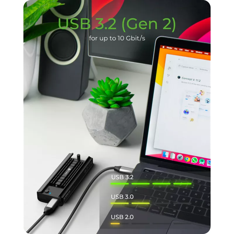 ICY BOX IB-180MC-C31 SSD korpuss Melns M.2
