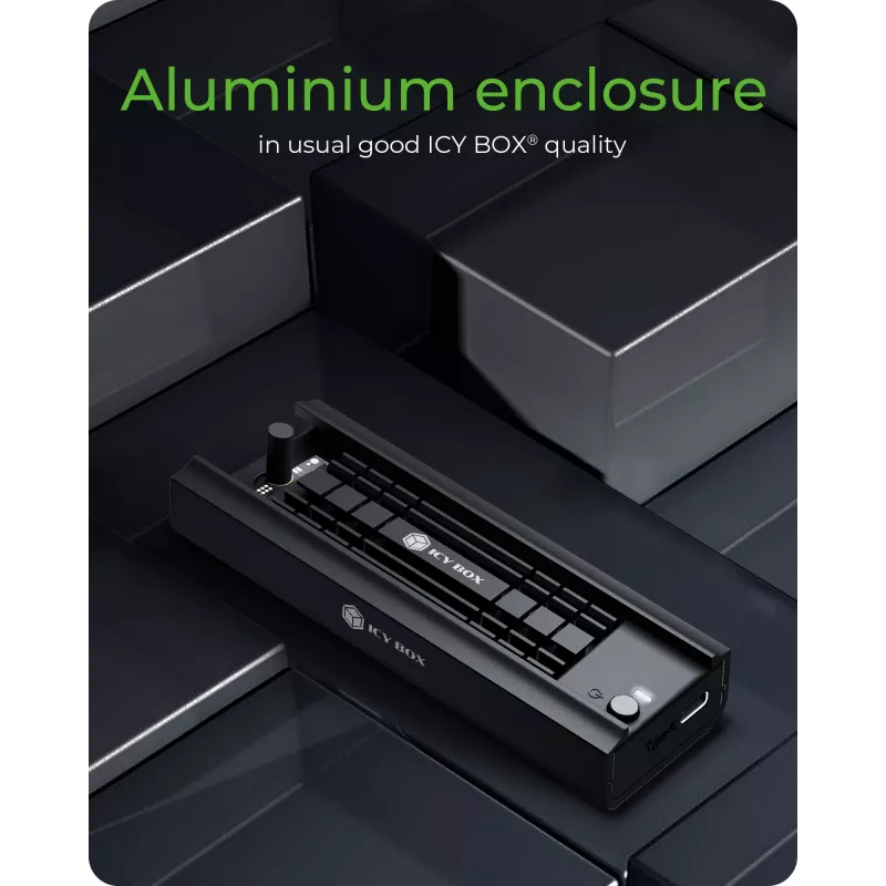 ICY BOX IB-180MC-C31 SSD korpuss Melns M.2