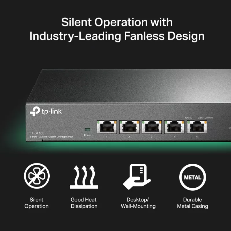 Nepārvaldāms slēdzis TP-Link TL-SX105 5 portu 10G galddatora slēdzis