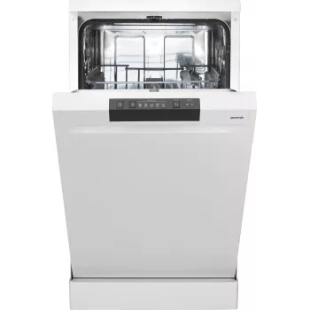 Brīvi stāvoša trauku mazgājamā mašīna Gorenje GS520E15W — 9 trauku komplekti, 47 dB, 448×600×845 mm, 9 L/ciklā