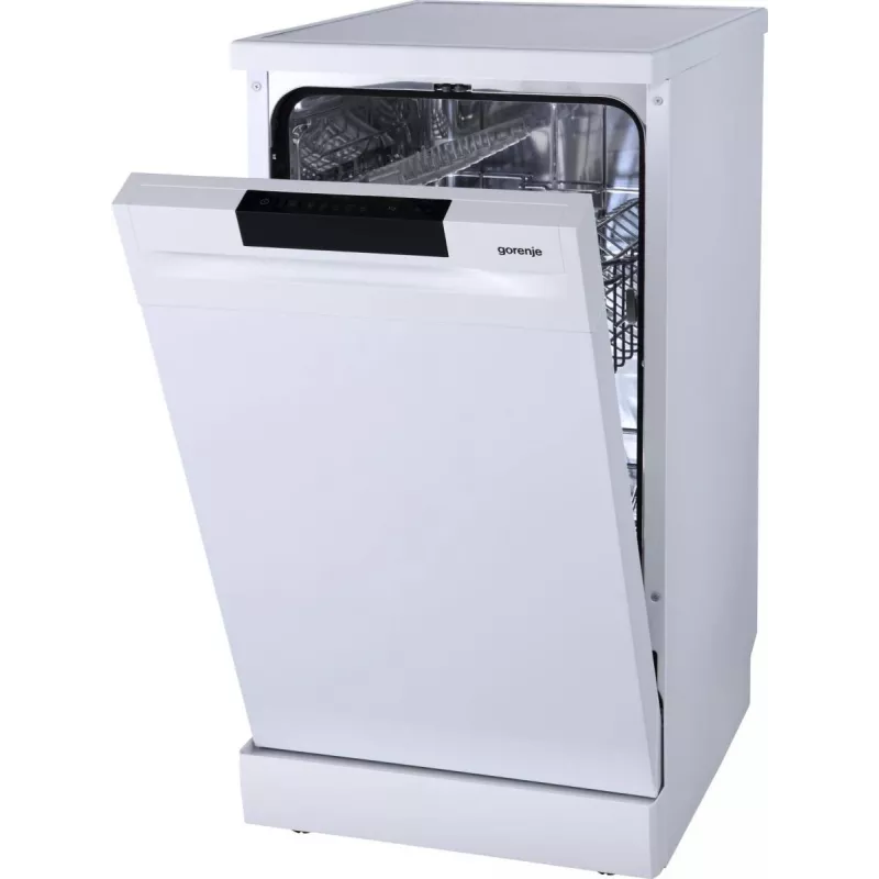 Brīvi stāvoša trauku mazgājamā mašīna Gorenje GS520E15W — 9 trauku komplekti, 47 dB, 448×600×845 mm, 9 L/ciklā