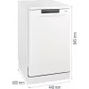Brīvi stāvoša trauku mazgājamā mašīna Gorenje GS520E15W — 9 trauku komplekti, 47 dB, 448×600×845 mm, 9 L/ciklā