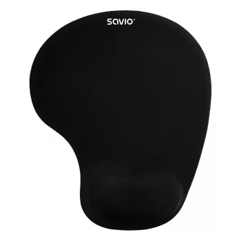 Peles paliktnis SAVIO MP-01B gēla plaukstas balsts 3 mm biezums 230×190 mm melns