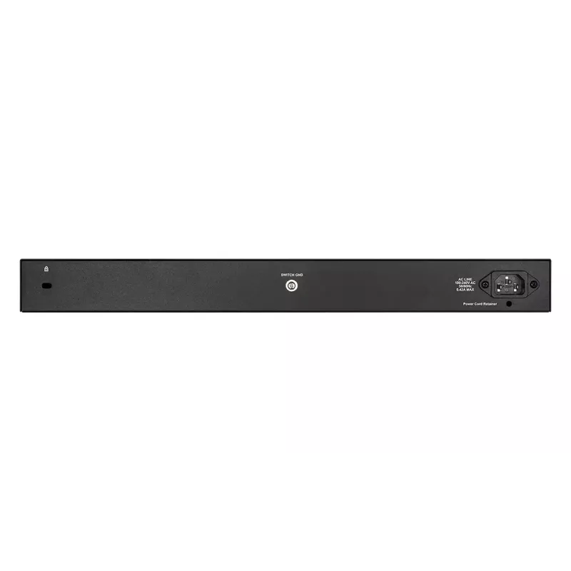 Pārvaldāms L2 gigabitu PoE komutators D-Link DGS-1210-24P — 24x 10/100/1000 RJ-45, IEEE 802.3af/at, 56 Gbit/s, 19 collu plaukta montējams, melns