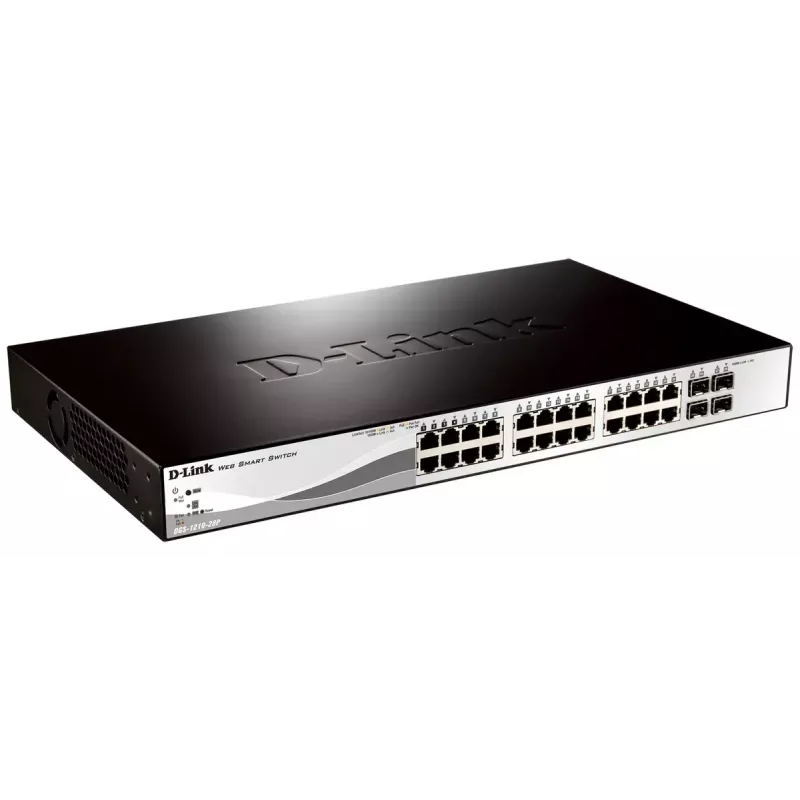 D-Link DGS-1210-28P Pārvaldāms L2 Gigabitu Ethernet (10/100/1000) barošana pa Ethernet (PoE) 1U